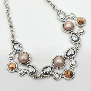 Brighton "PASTILLE" Champagne Glass Pearl & Swarovski Crystal Statement Necklace